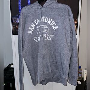 Gray Santa Monica Zip-Up Hoodie